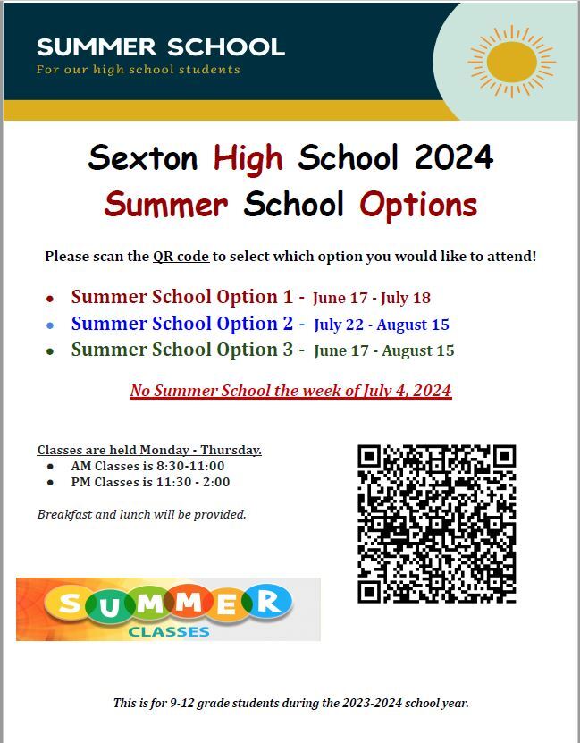 Sexton Summer School 2024