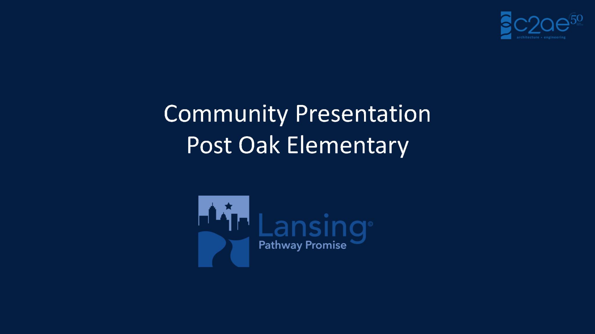 Community Presentation Post Oak Elementary