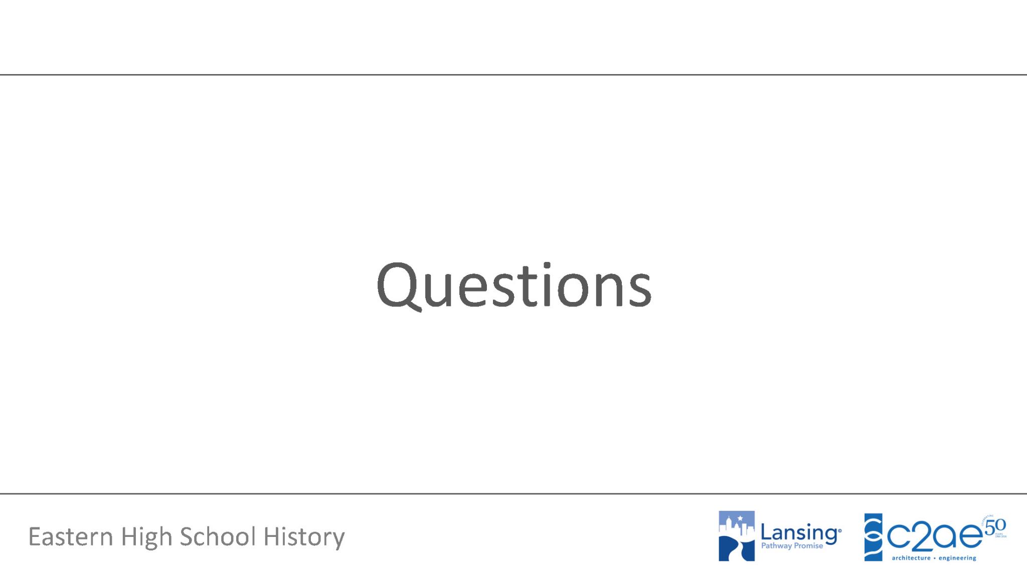 Eastern High School History Questions