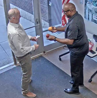 Handing Out Snacks